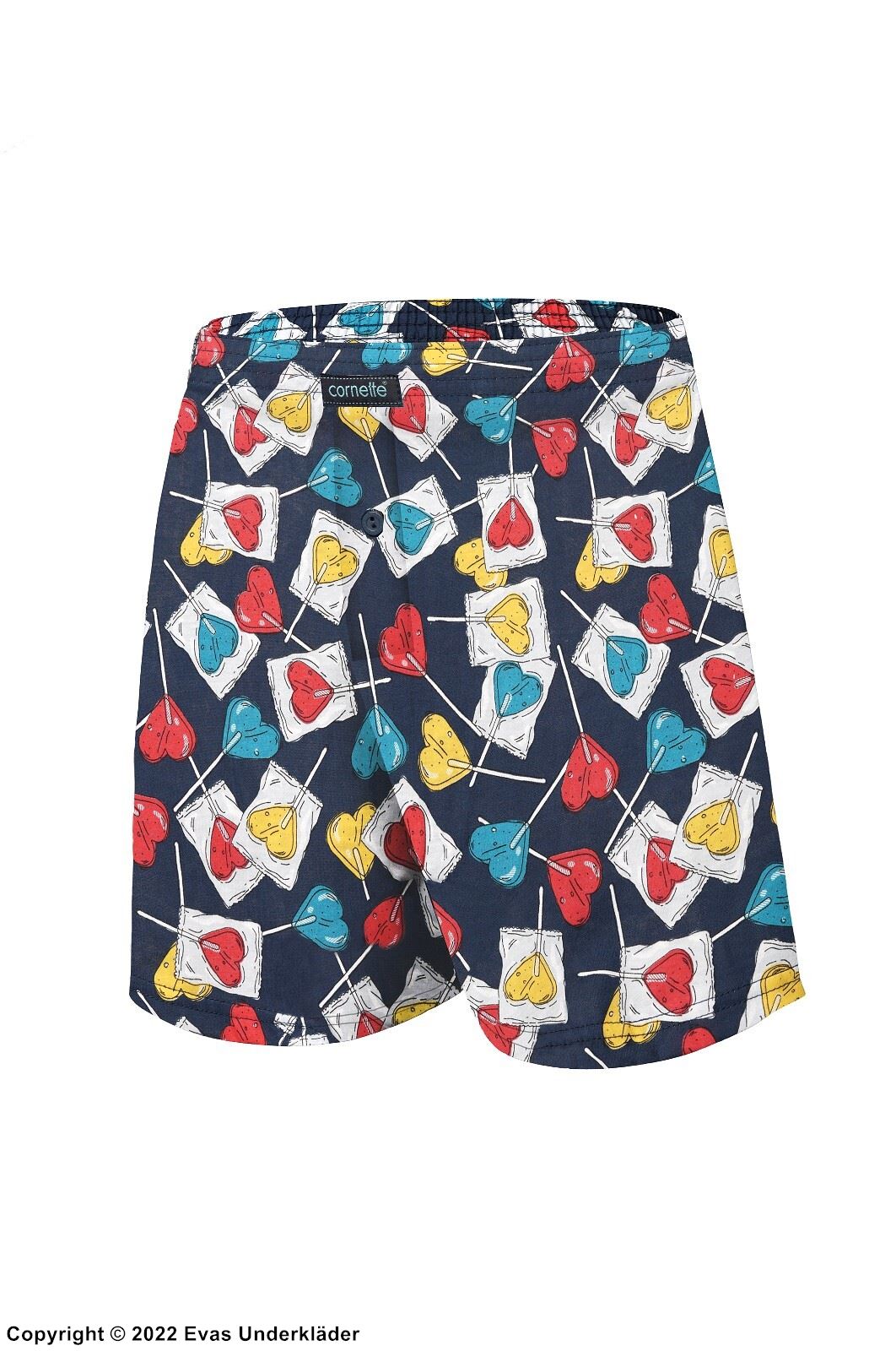 Boxershorts für Herren, hochwertige Baumwolle, Herzlutscher